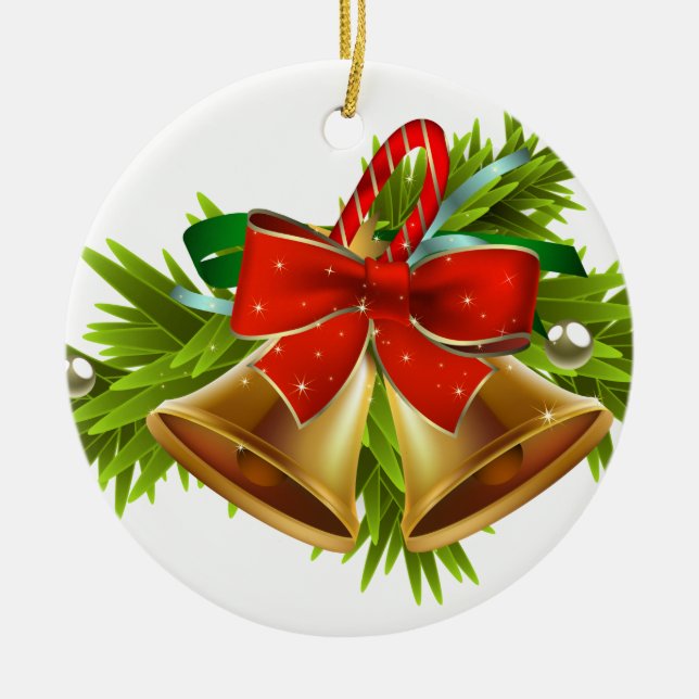 Christmas Ornament-Bells Ceramic Ornament (Front)