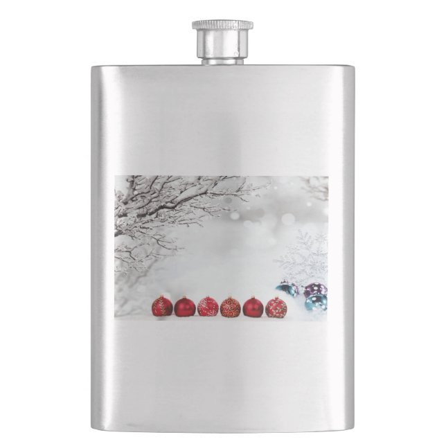 Christmas Ornament Decoration Hip Flask (Front)