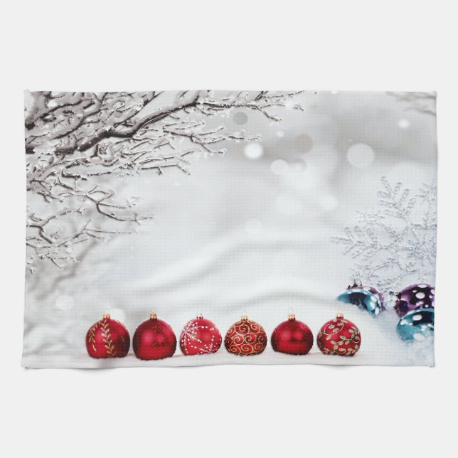 Christmas Ornament Decoration Kitchen Towel (Horizontal)
