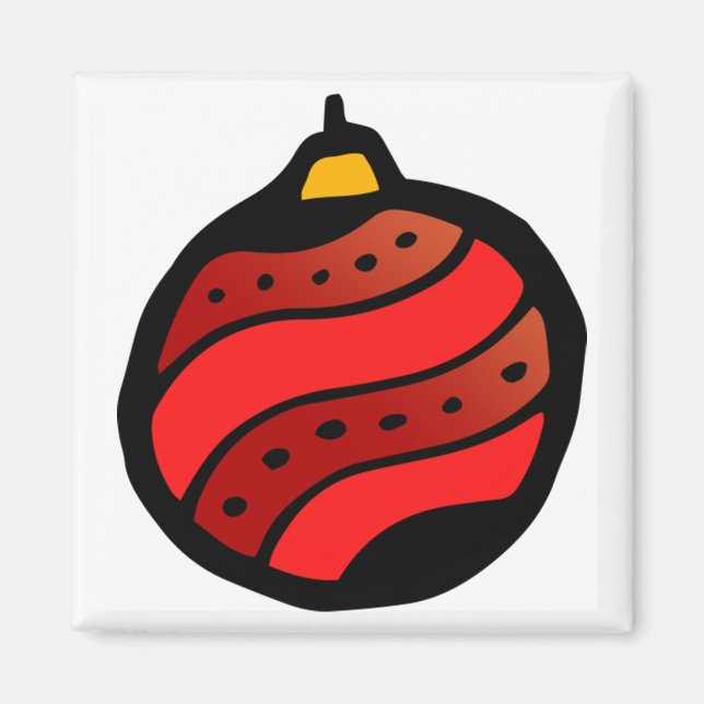 Christmas Ornament Doodle Art   Magnet (Front)