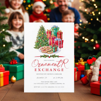 Christmas Ornament Exchange Invitation December
