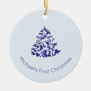 Christmas Ornament, First Christmas, Baby First  Ceramic Ornament