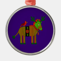 Christmas Ornament for Kids - Zebra & Bird