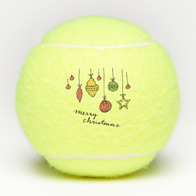 Christmas ornament for tennis player  balls (Front)
