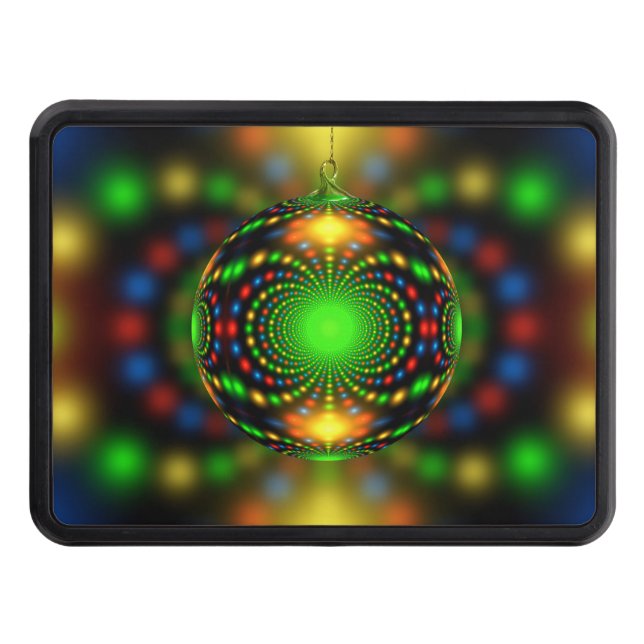 Christmas Ornament Fractal Design-29440 Trailer Hitch Cover (Front)