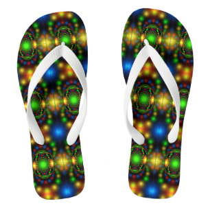 Christmas Ornament Fractal Design Flip Flops
