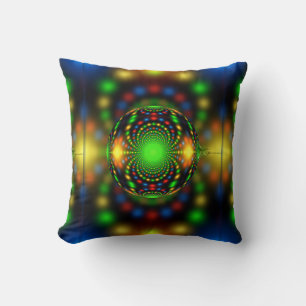 Christmas Ornament Fractal Design Throw Pillow