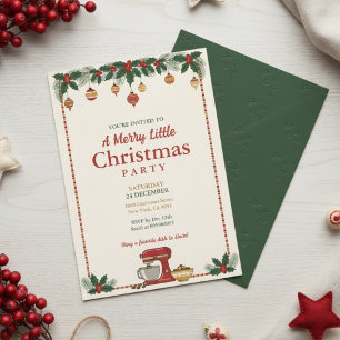Christmas Ornament Garland Party Invitation