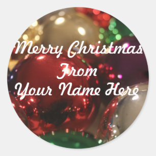Christmas Ornament Gift Label Sticker