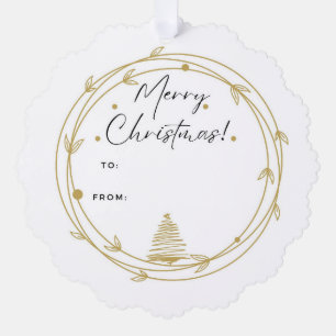Christmas Ornament Gift Tag Card