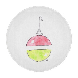 Christmas Ornament Glass Cutting Board