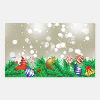 Christmas Ornament Glitter Sticker