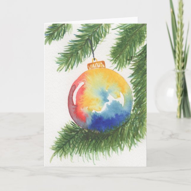Christmas Ornament Holiday Card (Front)