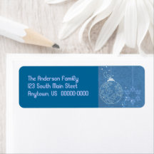 Christmas Ornament in Blue Label