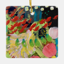 Christmas Ornament in Flowers in the Night Design