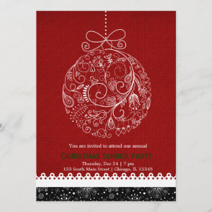 Christmas Ornament Invitation