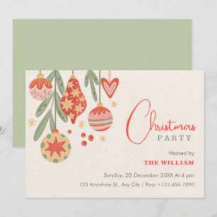 Christmas ornament invitation
