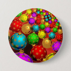 Christmas Ornament Jamboree 3 Inch Round Button