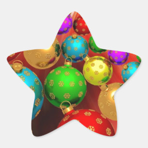 Christmas Ornament Jamboree Star Sticker