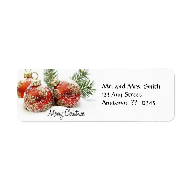 Christmas Ornament Label (Front)
