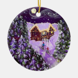 Christmas Ornament - Lantern Ski