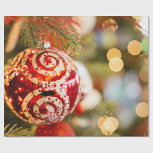 Christmas Ornament & Lights Wrapping Paper