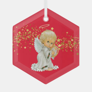 Christmas Ornament-Little Angel Glass Ornament