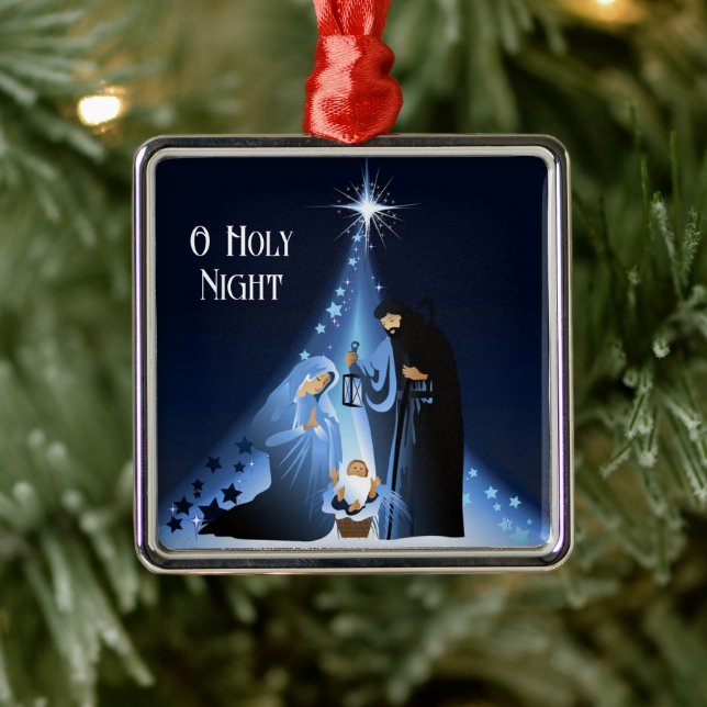 Christmas Ornament-Manger Scene   Metal Ornament (Tree)