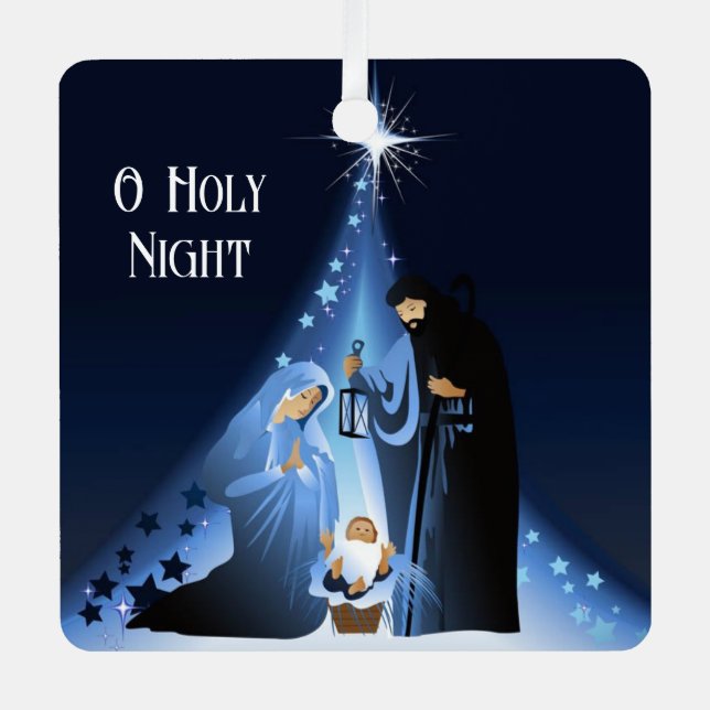 Christmas Ornament-Manger Scene   Metal Ornament (Front)