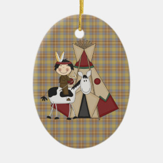 Christmas Ornament Native American Indian Boy