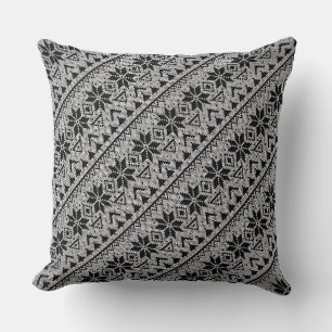 Christmas ornament nordic winter scandinavian norw throw pillow