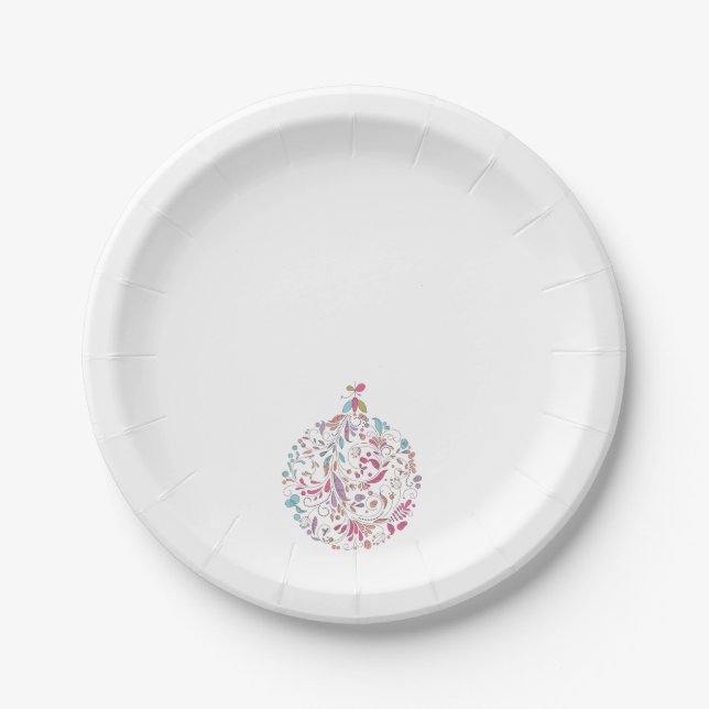 Christmas Ornament Paper Plate (Front)