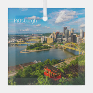 Christmas Ornament-Pittsburgh & Incline Glass Ornament