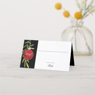 Christmas Ornament   Red   Wedding Reception Place Card