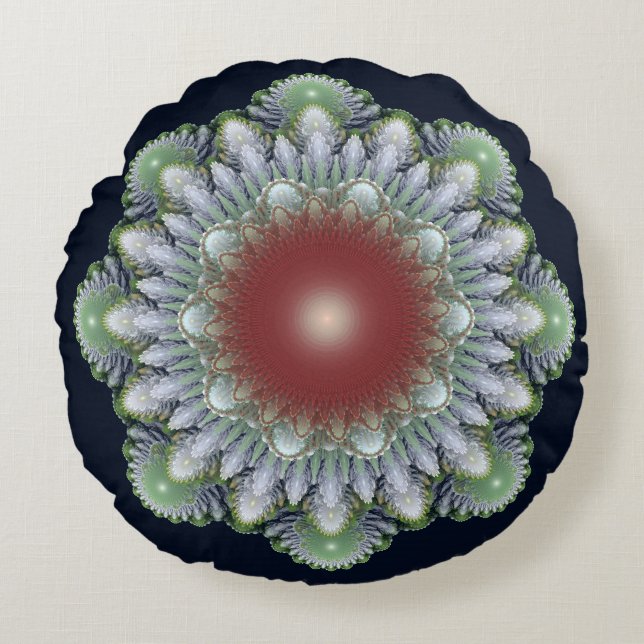 Christmas ornament round pillow (Front)
