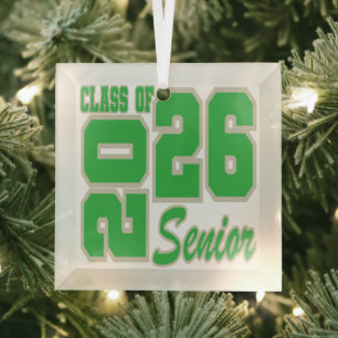Christmas Ornament Senior 2026 Glass Ornament