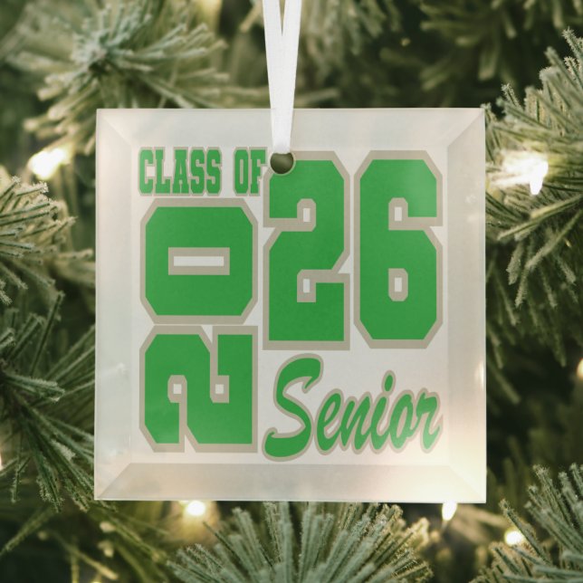 Christmas Ornament Senior 2026 Glass Ornament (Insitu)