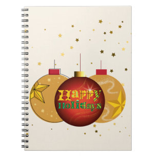 Christmas Ornament Spheres Notebook