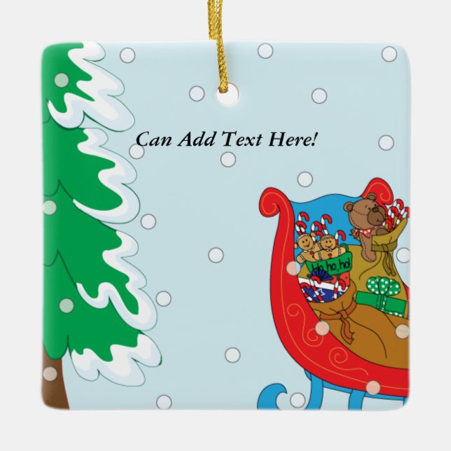 Christmas Ornament Square Personalize (Front)