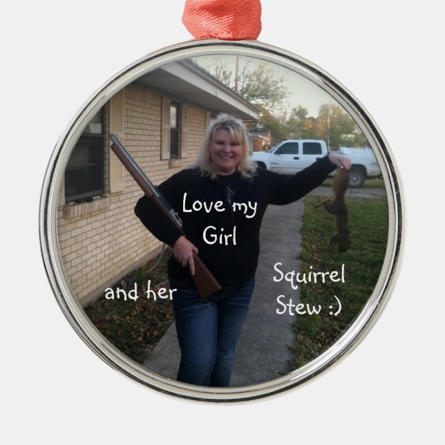 Christmas Ornament Squirrel Stew Add Photo (Front)