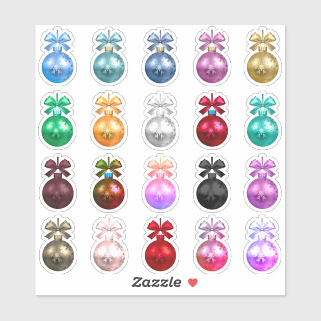 Christmas ornament sticker (Sheet)