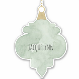 Christmas Ornament Sticker Watercolor