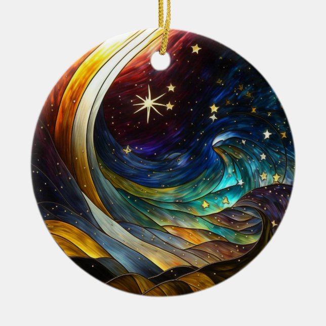 Christmas Ornament Stylized Comet Illustration (Front)