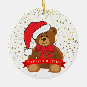 Christmas Ornament-Teddy Bear Ceramic Ornament
