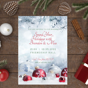 Christmas Ornament Wedding Invitation