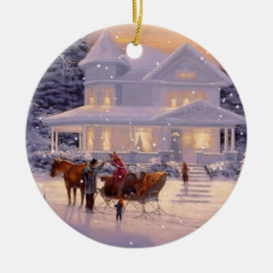 Christmas Ornament Winter Scene