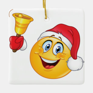 **CHRISTMAS ORNAMENT** WITH COOL EMOJI CERAMIC ORNAMENT