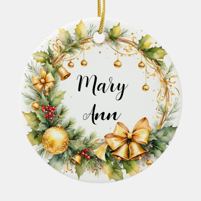 Christmas ornament with custom name (Front)