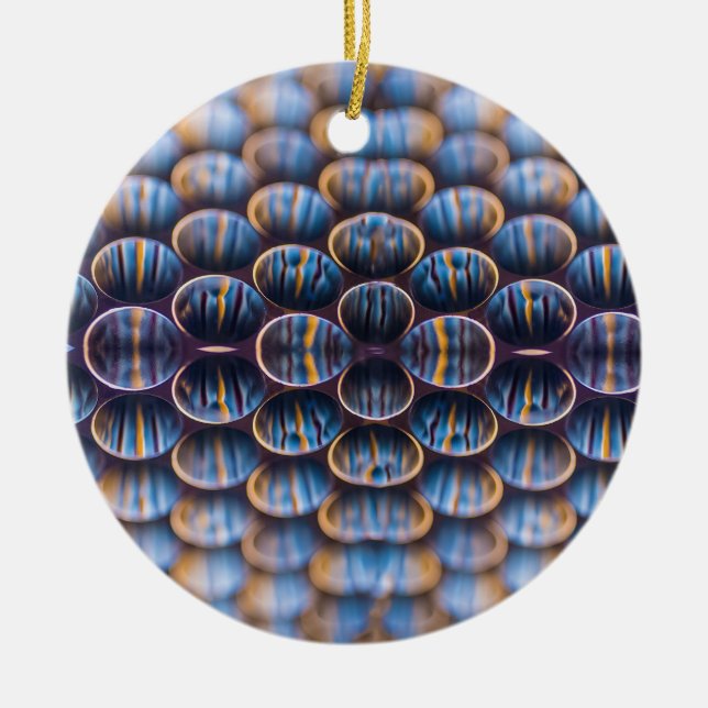 Christmas Ornament with Honeycomb Design (Front)