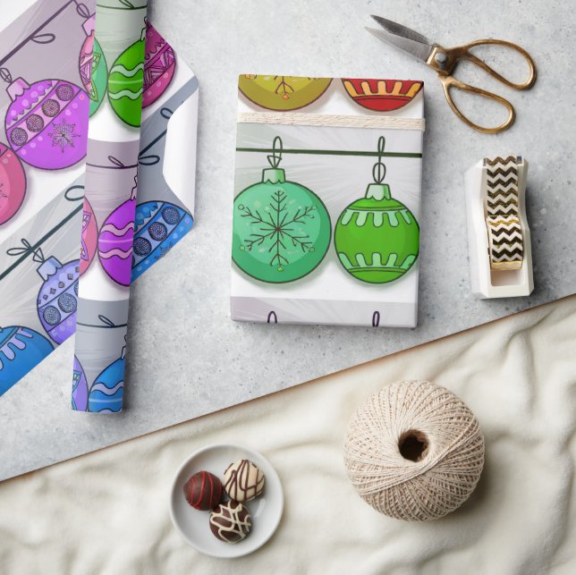 Christmas ornament wrapping paper (Crafts)